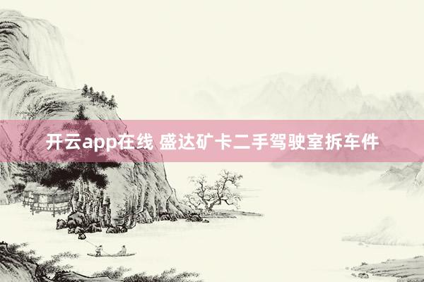 开云app在线 盛达矿卡二手驾驶室拆车件